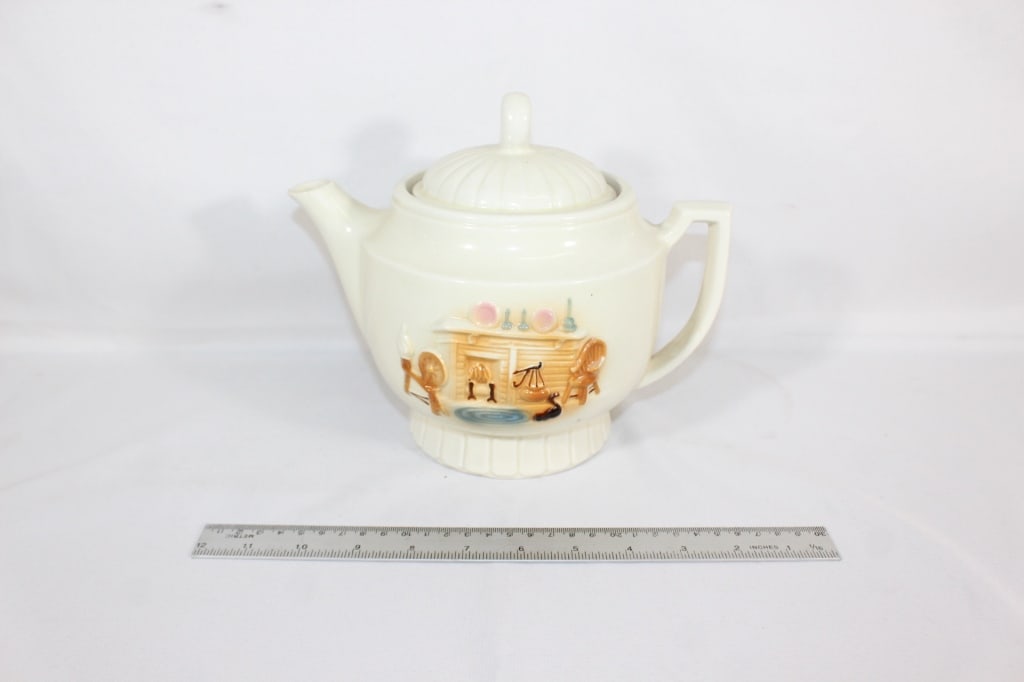Vtg Porcelier Vitreous Teapot - American (1 of 2)