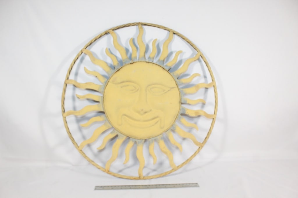 Metal Smiling Sun Wall Art (1 of 1)
