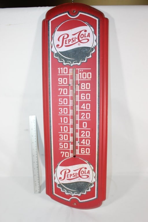 Pepsi Cola Wall Mount Thermometer Advertising (1 of 1)