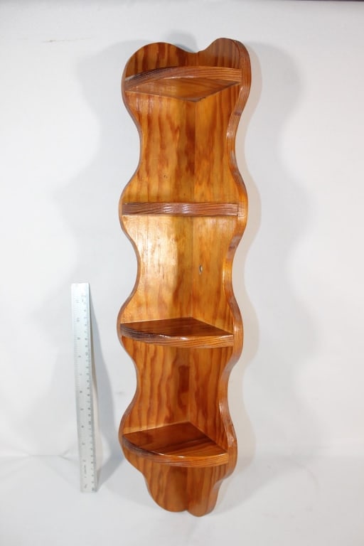 Wooden Corner 4 Shelf Unit (1 of 1)