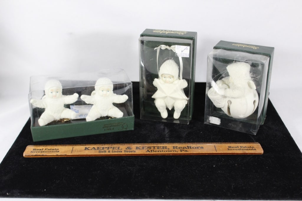 Three Department 51 Snowbabies in boxes: Good overall as pictured