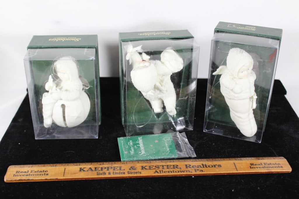 Three Department 51 Snowbabies in boxes: Good overall as pictured
