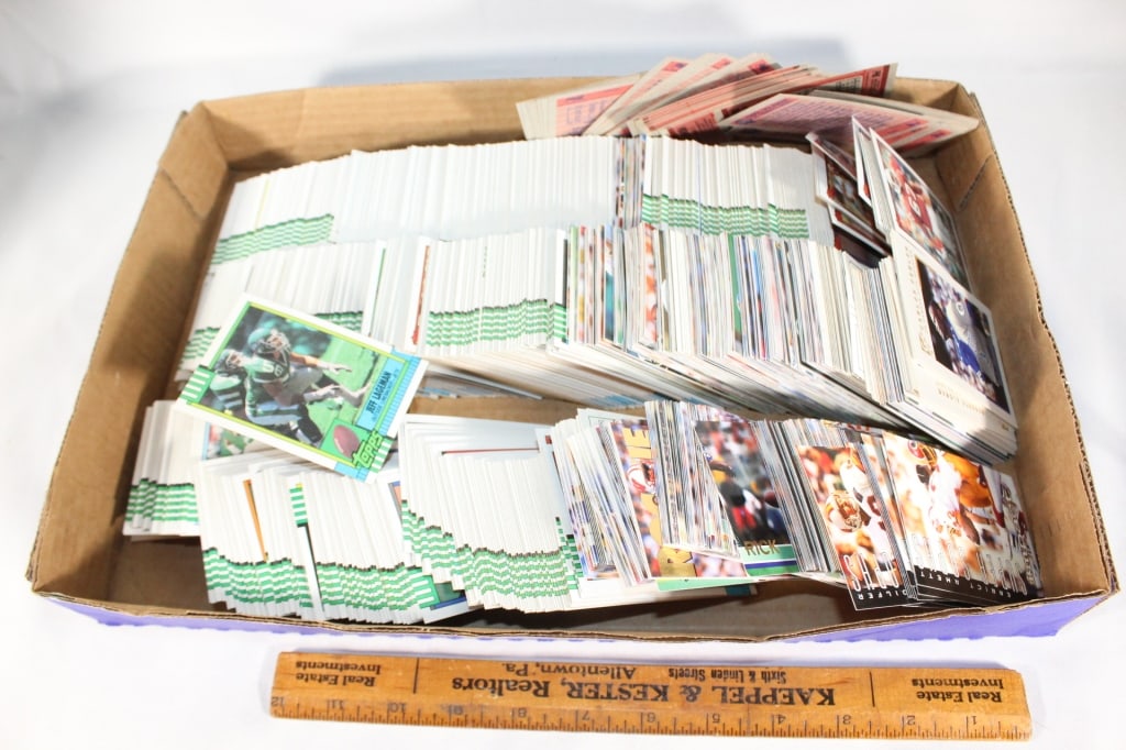 Large lot of football cards: Tim Krumrie,Chris Jacke,etc Good overall as pictured