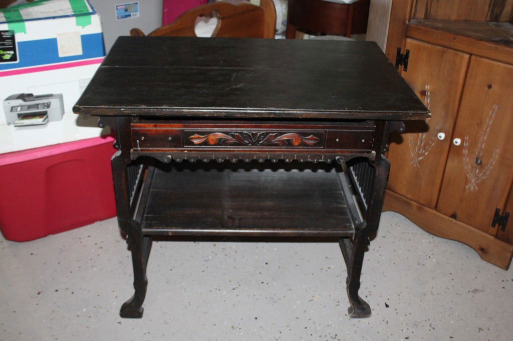 Black Painted Spindle Desk (1 of 4)