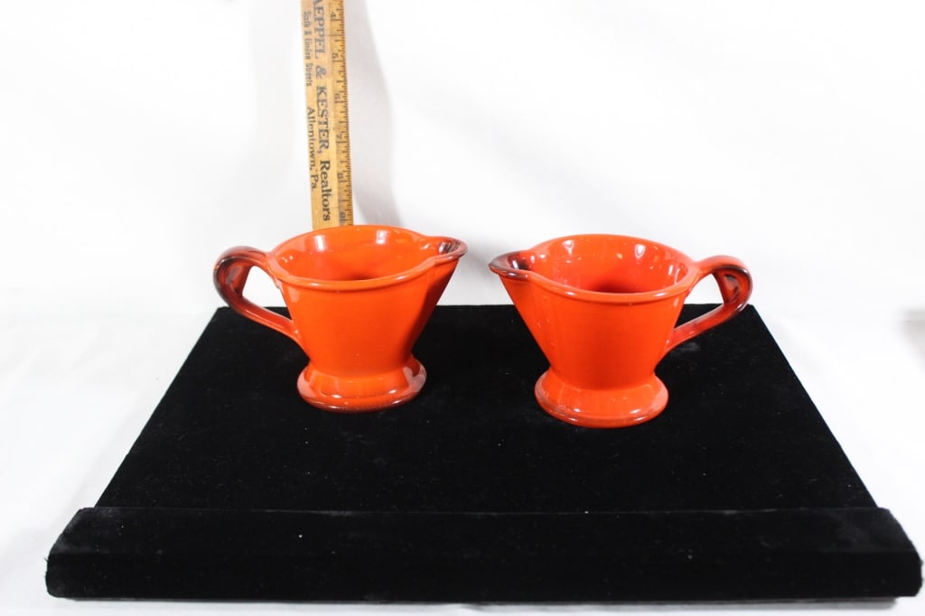 VTG Metlox Poppytrail Red Rooster Creamer (2): Good overall as pictured