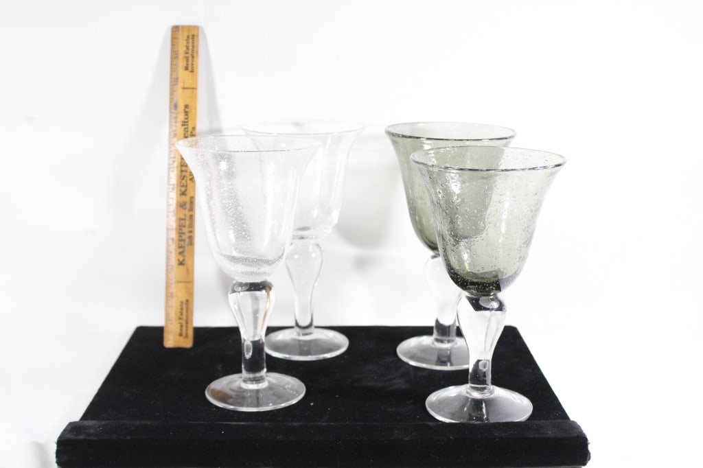 Artland hand blown bubble goblets: Good overall as pictured