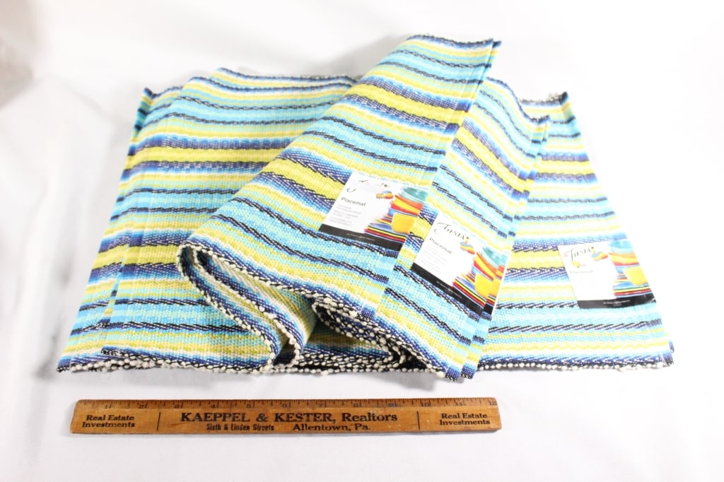 8 Fiesta Striped New Placemats: Good overall as pictured