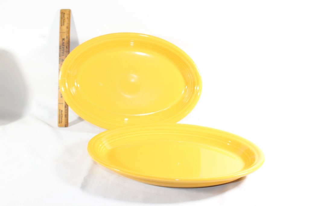 Two Fiesta yellow large platters (1 of 3)