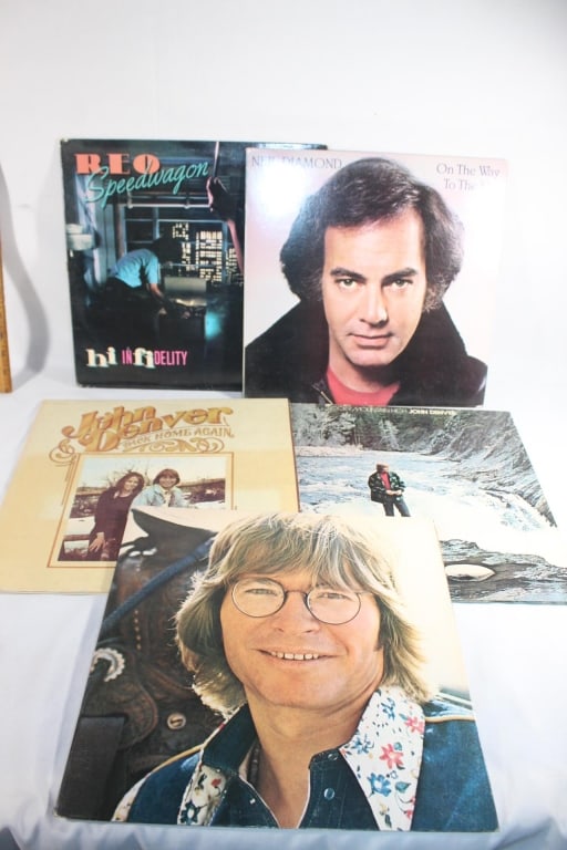 5 VTG Records Neil Diamond,REO,John Denver (1 of 4)
