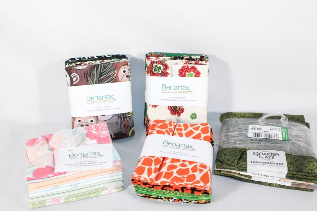 Lot of Benartex Quilt Fabric and Quarter Flat: Good overall as pictured