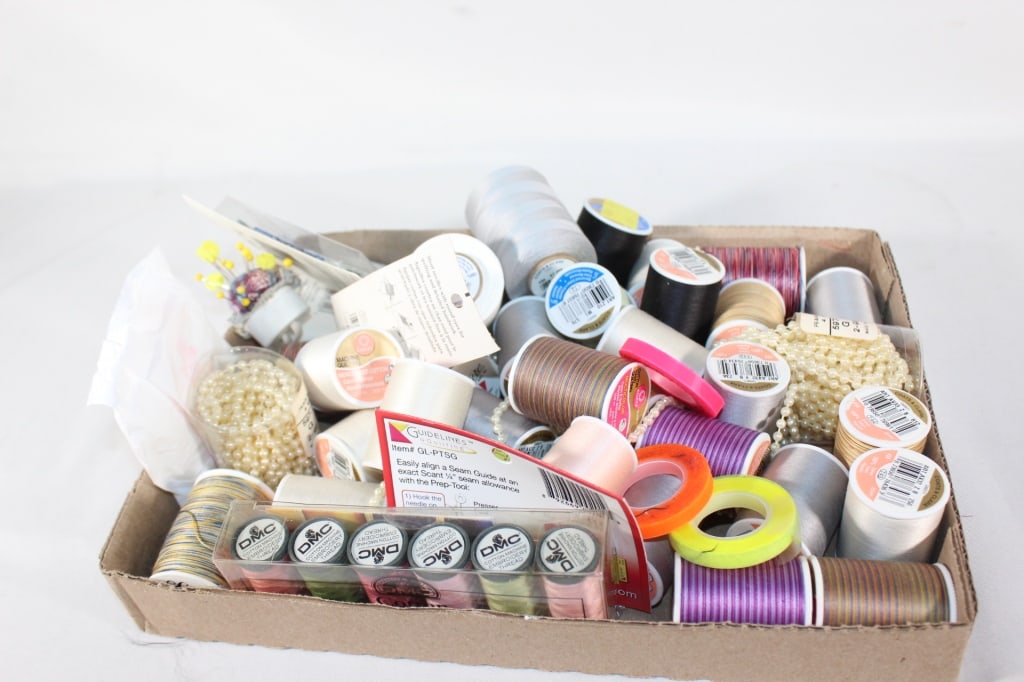 Large Lot of Spools of Thread, Needles etc. (1 of 1)