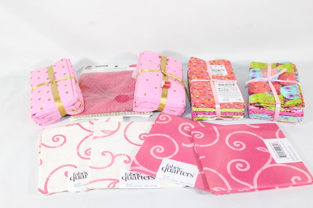 Lot of Quilt Fabric, Quarters, etc.: Good overall as pictured