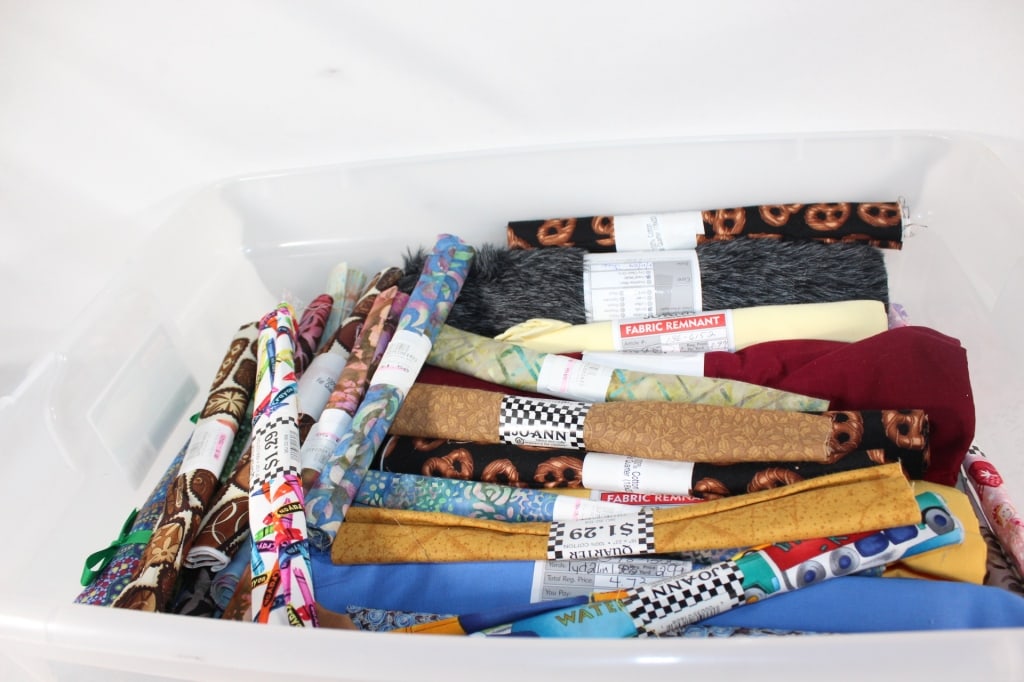 Large Lot of Fabric Remnants: Good overall as pictured