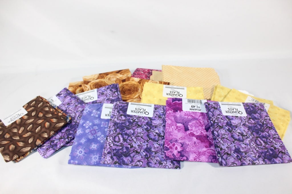 Large Lot of Quarter Flat Quilt Fabric: Good overall as pictured