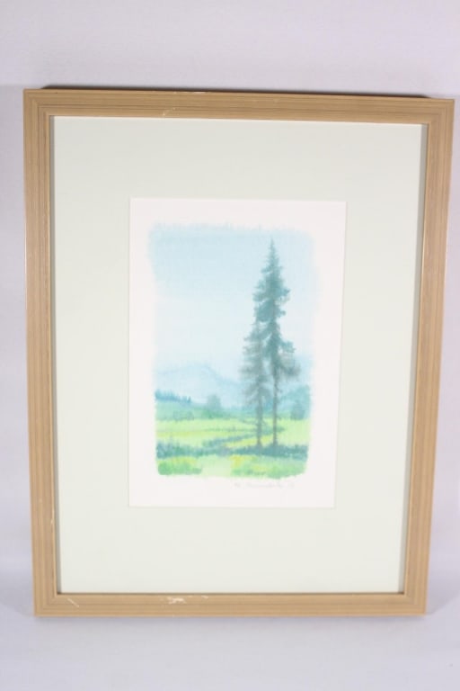 Signed Watercolor K. Areusbale 70 (1 of 3)