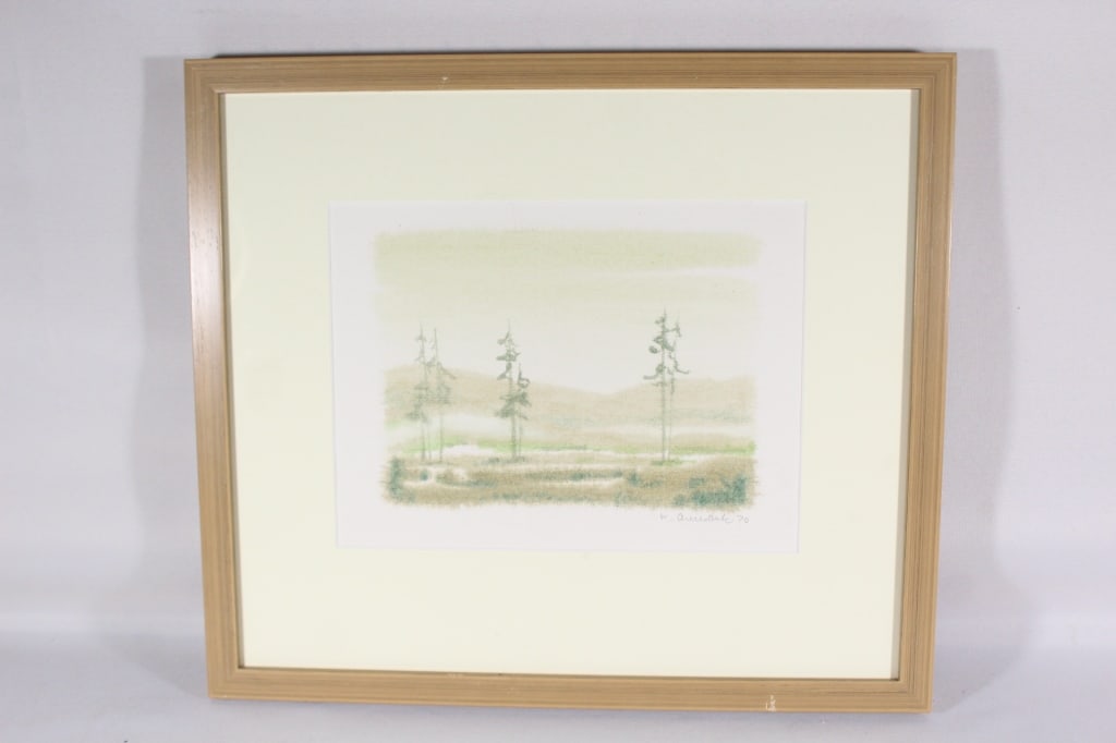 Signed Watercolor K. Areusbale 70 (1 of 3)