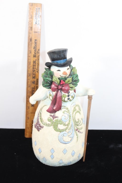 Jim Shore "Be Joyful Always" 2006 snowman figurine: roughly 10 inches tall Good overall as pictured *Proceeds from this lot benefit the Rotary Club of Greater Gainesville (Fla.)