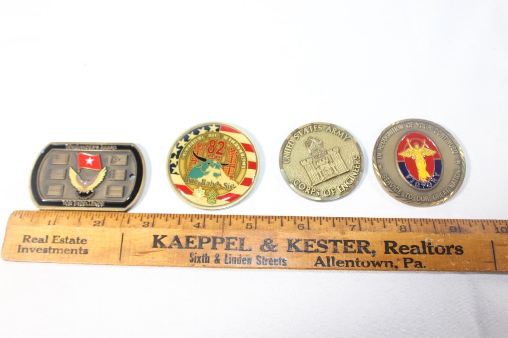 Lot of 4 Military Challenge Coins (1 of 4)
