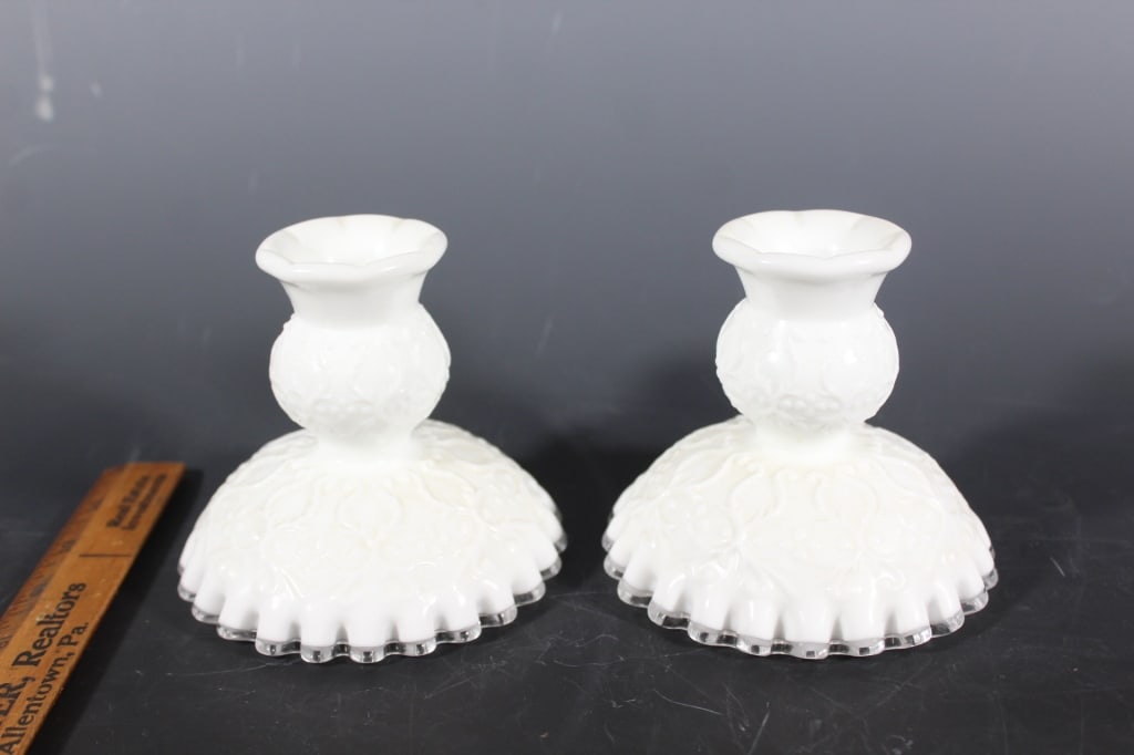 Fenton Silvercrest Candlestick Holders (2): *Proceeds from this lot benefit the Rotary Club of Greater Gainesville (Fla.)