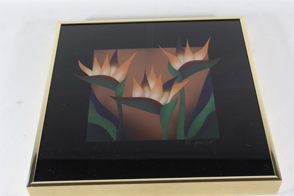 Bud Gregor Airbrushed on Plexiglass: with provenance on back. signed, measures about 12 x 12 inches; Proceeds from this lot benefit the Pride Community Center of North Central Florida