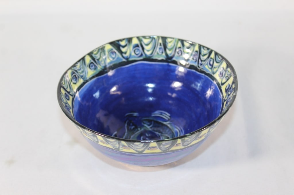 Janet Whaley Small Blue Bowl - Fish (1 of 5)
