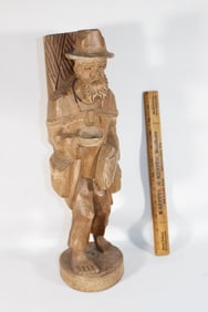 Carved wood statue Quito Ecuador 1978 signed