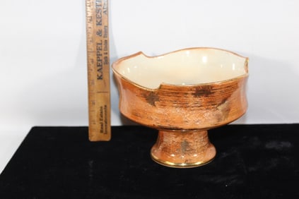 MCM NAPCO glazed pottery footed dish