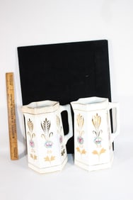 Victorian era pitchers c1870-1890 pair