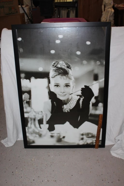 Large framed Audrey Hepburn poster (1 of 3)