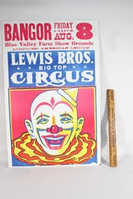 VTG LEWIS BROS. CIRCUS print on board