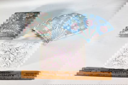 Three VTG ceramic dresser boxes