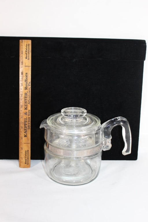 MCM Pyrex coffee perculator stovetop c1960s: Good overall as pictured