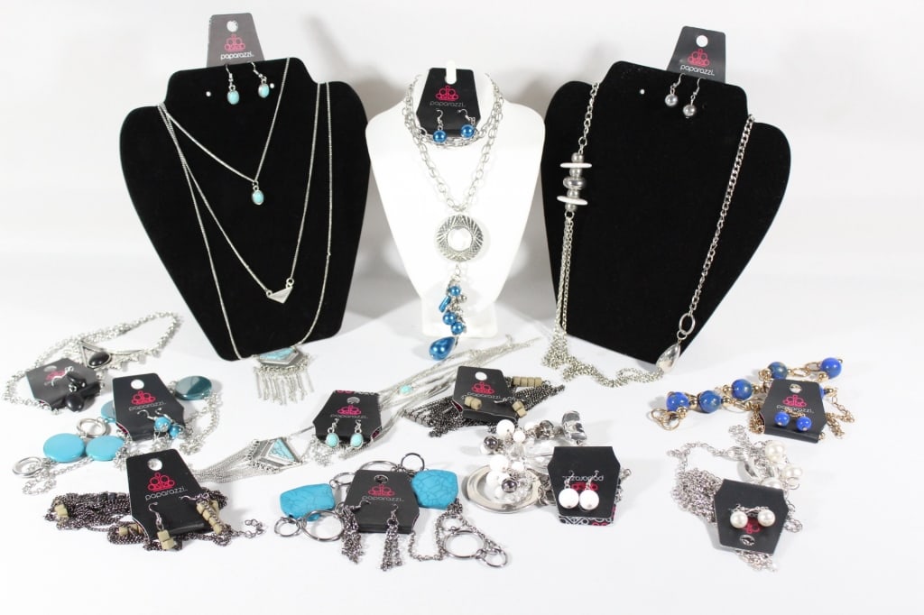 Lot of Costume Jewelry - Earring & Necklace Sets: Paparazzi Brand - New w/ Tags Good overall as pictured