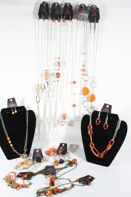 Lot of Costume Jewelry Necklace & Earring Sets: Paparazzi Brand - New w/ Tags Good overall as pictured