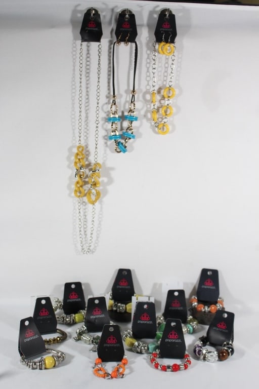 Lot of Costume Jewelry Bracelets & Necklace Sets: Paparazzi Brand - New w/ Tags Good overall as pictured