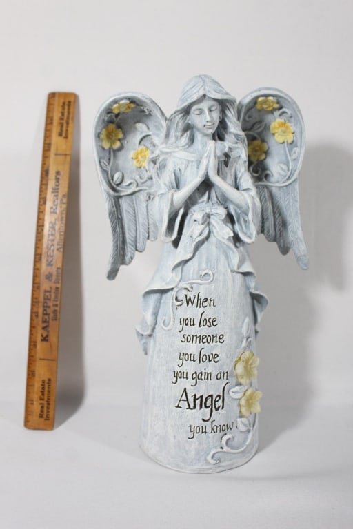 Angel Solar Yard Art: Solar Angel Yard Art 12"" Tall as pictured Functionality undetermined *Proceeds from this lot benefit the Rotary Club of Greater Gainesville (Fla.)