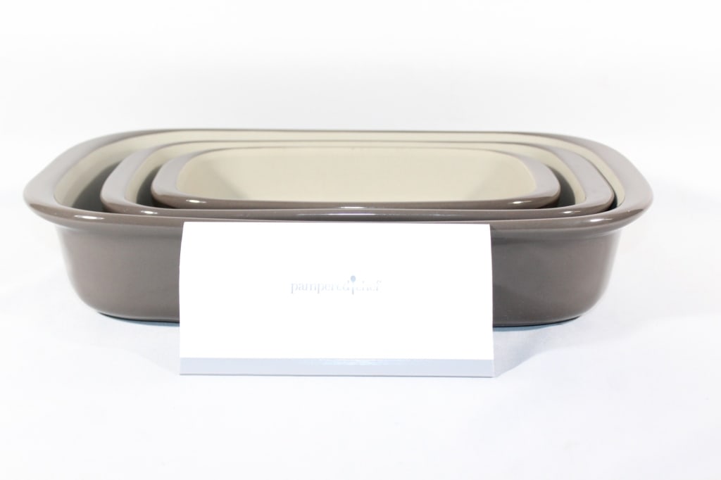 Three Pampered Chef Graduated Casserole Dishes (1 of 5)