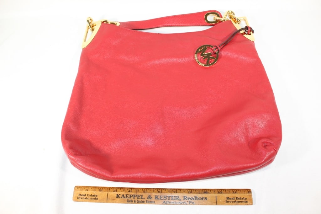 Michael Kors Red leather purse (1 of 5)