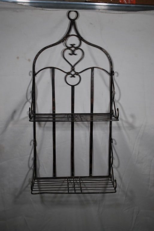 Small Metal Two Shelf Wall Hanger (1 of 2)