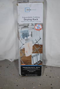 New in the Box - Mainstays Expandable Drying Rack: Proceeds from this lot benefit the Rotary Club of Greater Gainesville (Fla.)