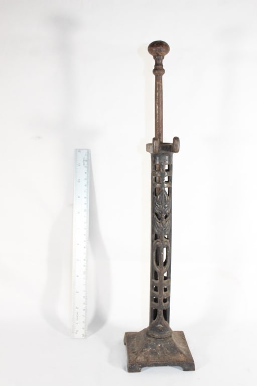 Antique Metal Fireplace Poker Holder: Good overall as pictured