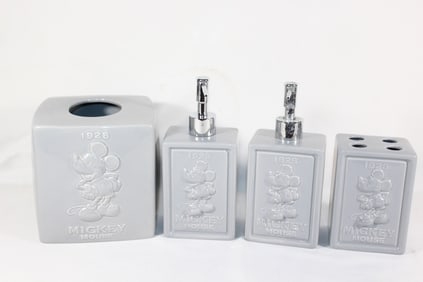 Gray Disney Mickey Mouse Bathroom Set