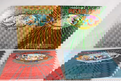 4 Disney Albums Cinderella, Snow White, Peter Pan