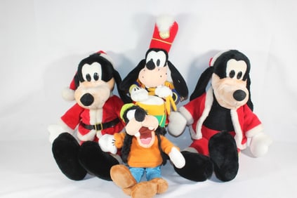 Lot of 4 Disney Goofy Plushies