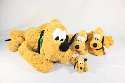 Lot of 4 Disney Pluto Plushies