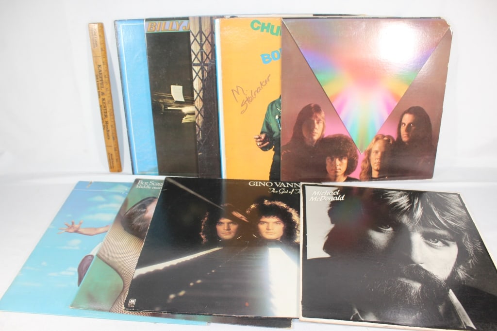 Large lot of VTG records Billy Joel etc: Good overall as pictured
