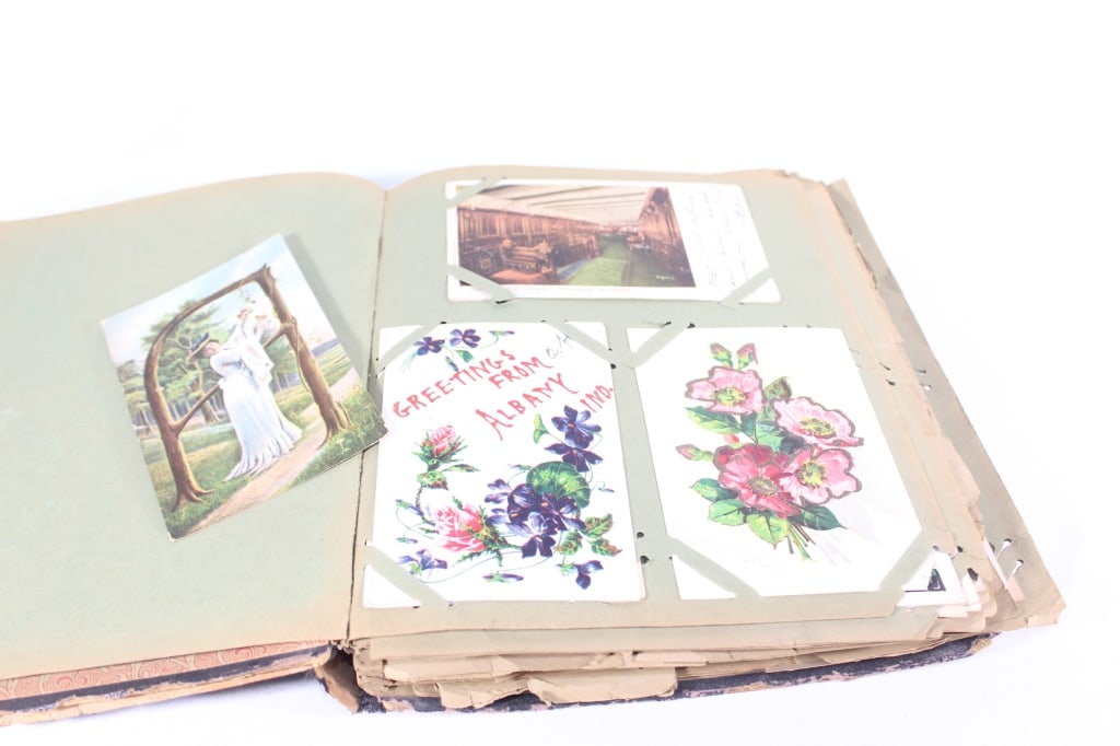 140+ Antique Postcards in Scrapbook (1 of 5)