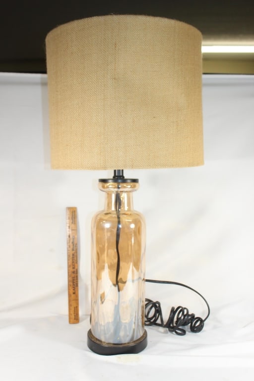 Carnival glass lamp-works: Good overall as pictured