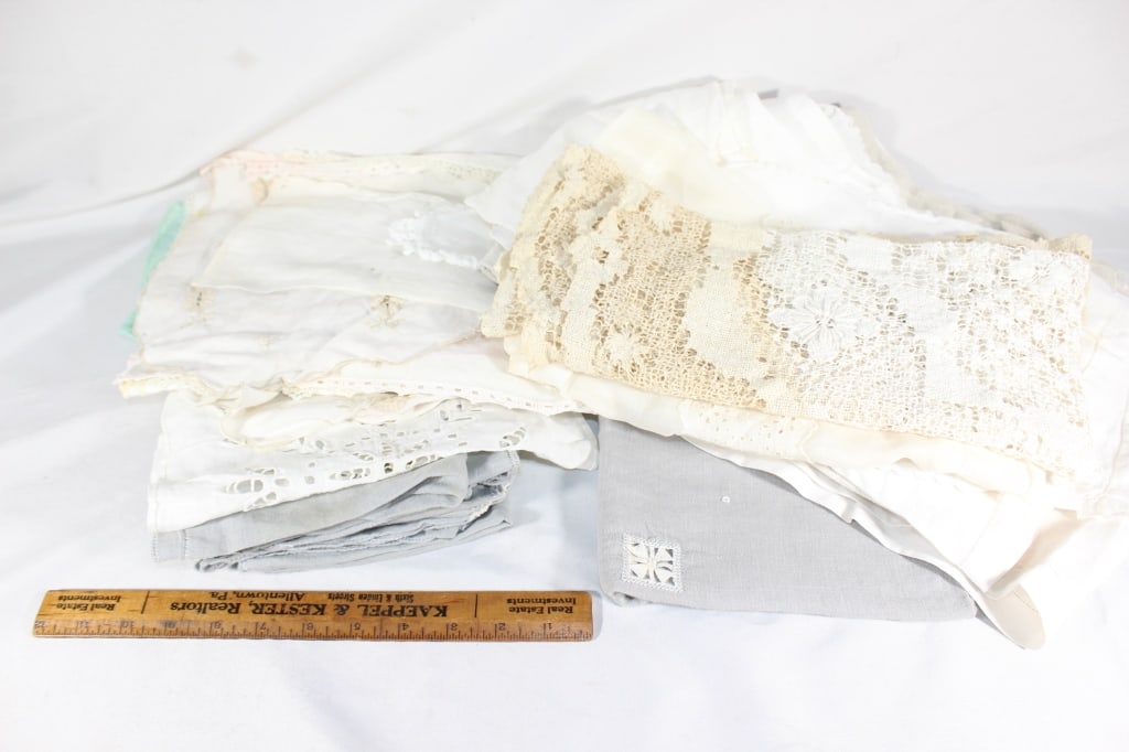 Large lot of VTG linen: Good overall as pictured