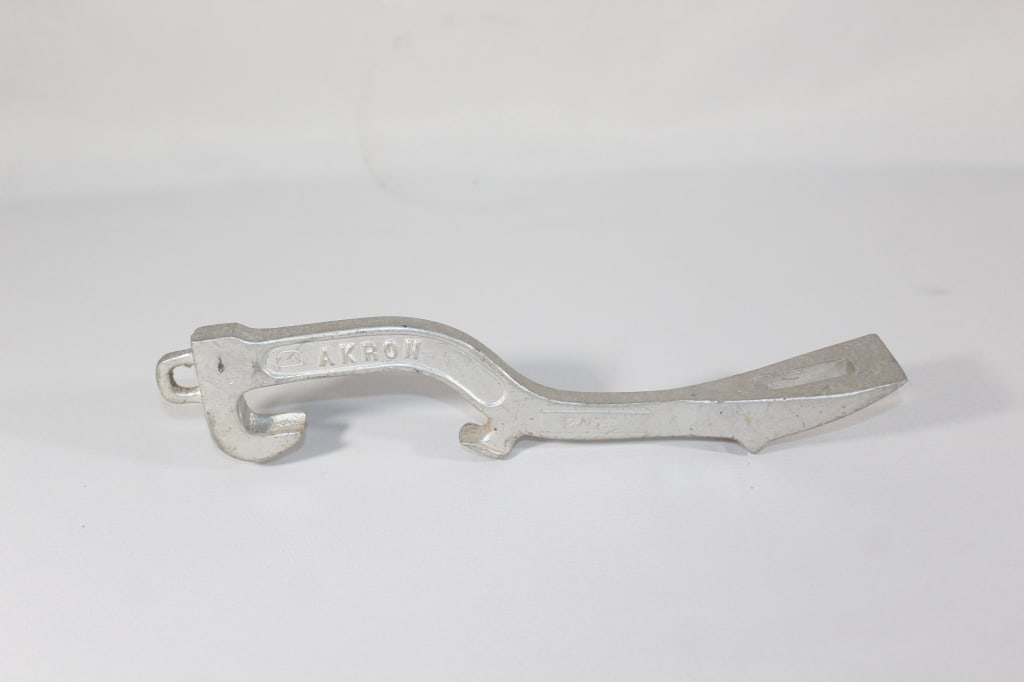 Vintage Akron Metal Universal Spanner Fire Wrench: Good overall as pictured